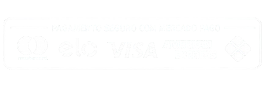 Pagamento seguro com Mercado Pago — Mastercard, Elo, Visa, American Express e Diners